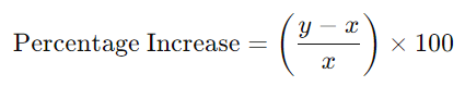 Percentage increase formula